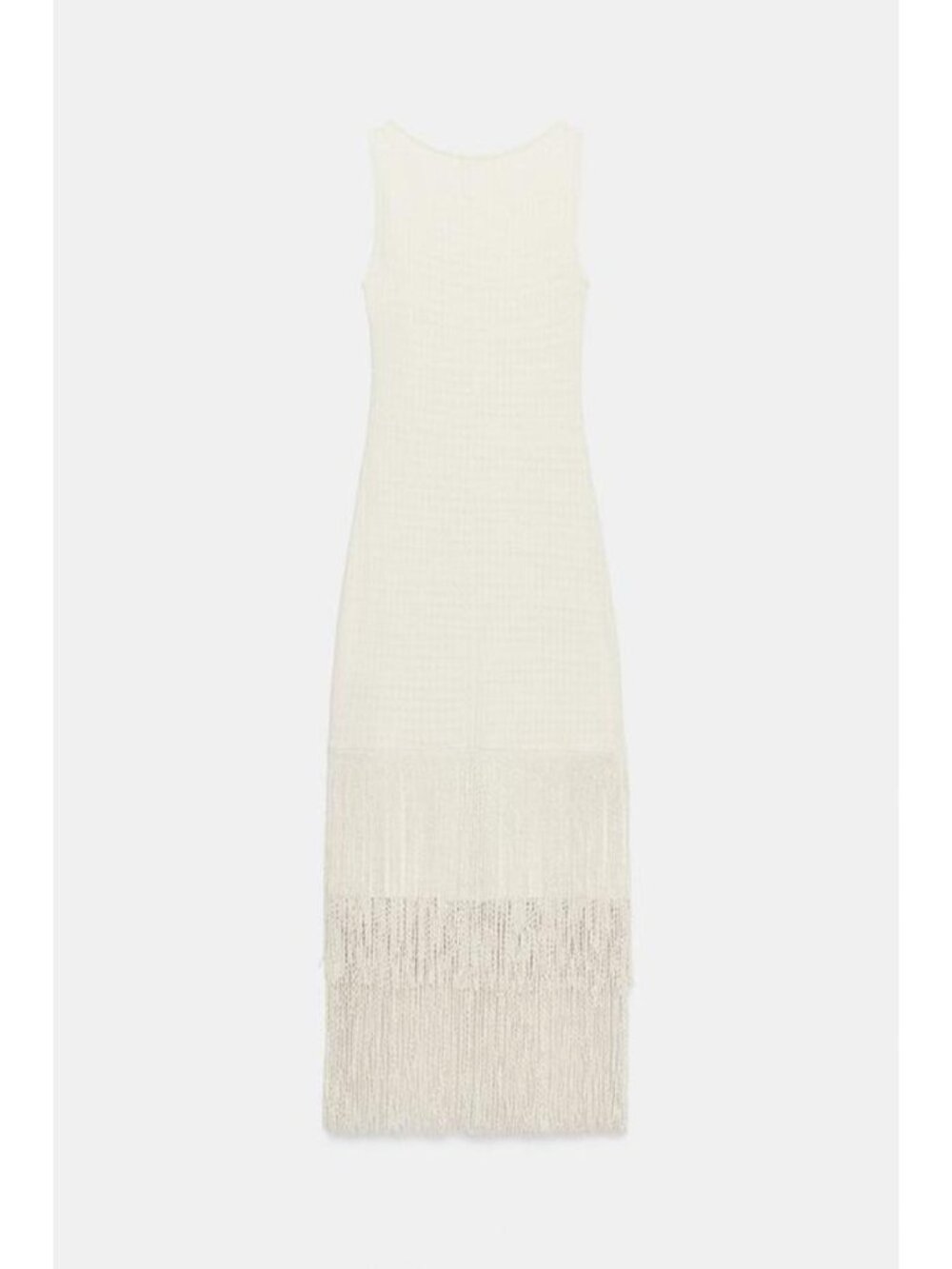 ZARA TEXTURED FRINGED DRESS - Picture 7 of 8